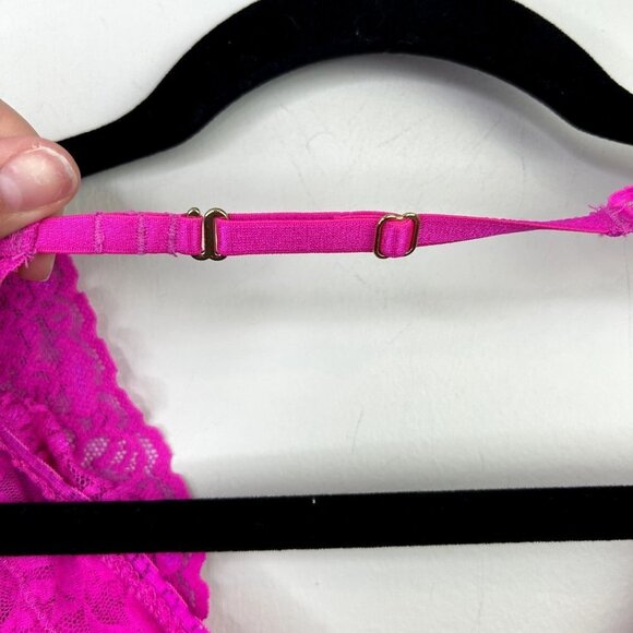 Victorias Secret the lacie hot pink intimates‎ lace halter top size medium - Picture 12 of 12